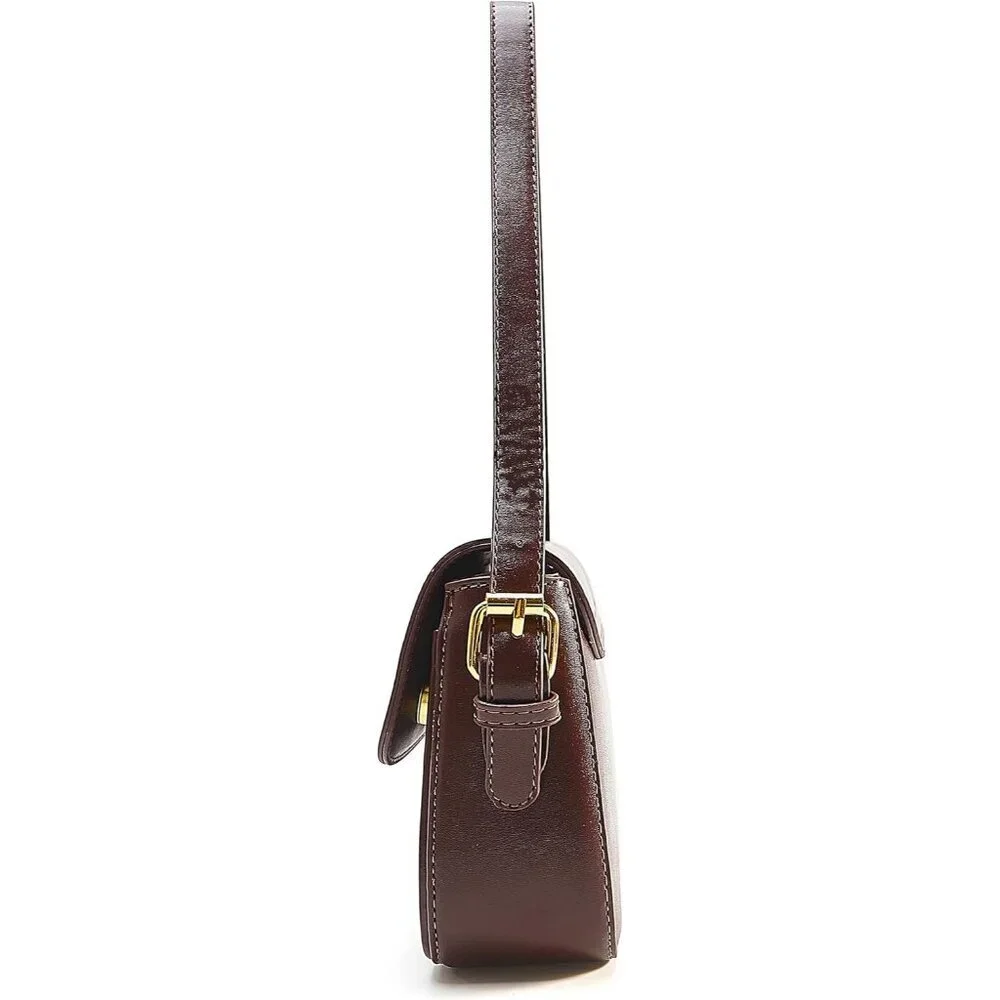 Shoulder Bag for Women Little Purse Hobo Bags Clutch Leather Handbags Brown Tote - Picture 6 of 8